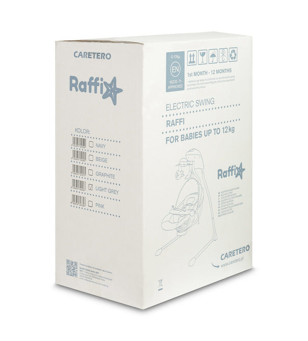 Електрическа Люлка Raffi Light Grey Caretero