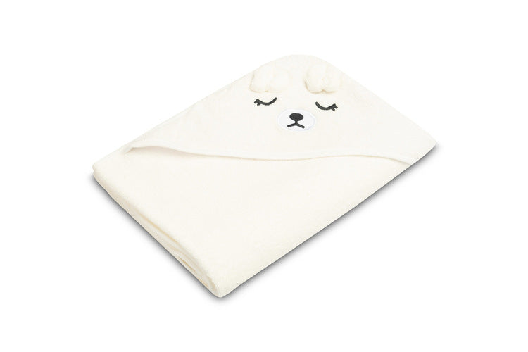 Baby Towel With Hood 100X100 Cm Bear White Sensillo