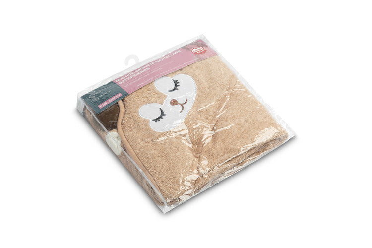 Prosop pentru bebeluși cu glugă 100x100 cm, culoare cerb, bej, Sensillo