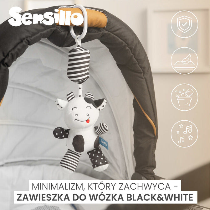 Играчка За Количка Черно-Бяла Кравичка Sensillo Sensillo