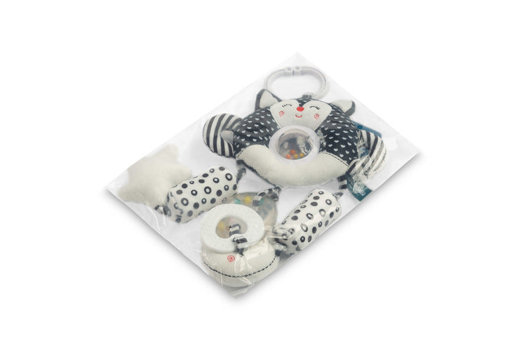 Stroller Toy Black and White Kitten Sensillo
