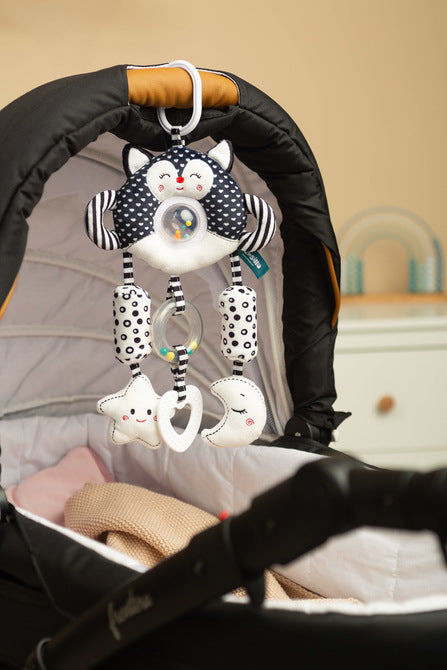 Stroller Toy Black and White Kitten Sensillo
