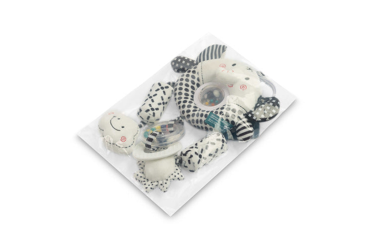 Sensillo Black and White Elephant Stroller Toy