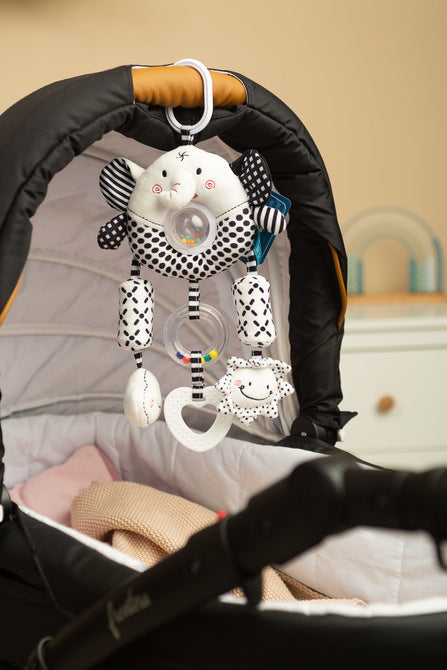 Sensillo Black and White Elephant Stroller Toy