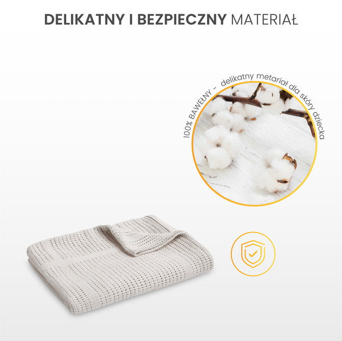 Blanket 100% Cotton Moli Light Gray Sensillo