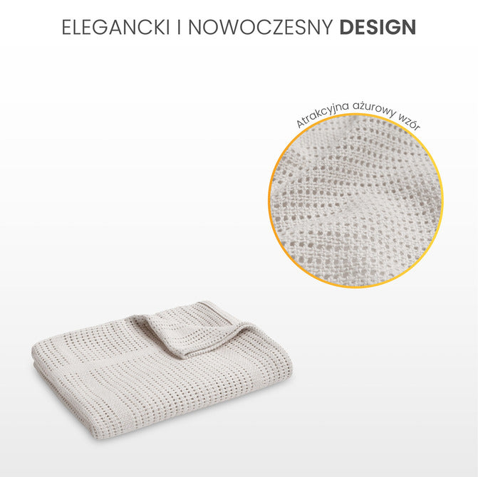 Blanket 100% Cotton Moli Light Gray Sensillo