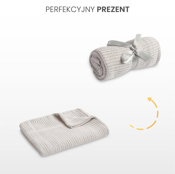 Blanket 100% Cotton Moli Light Gray Sensillo