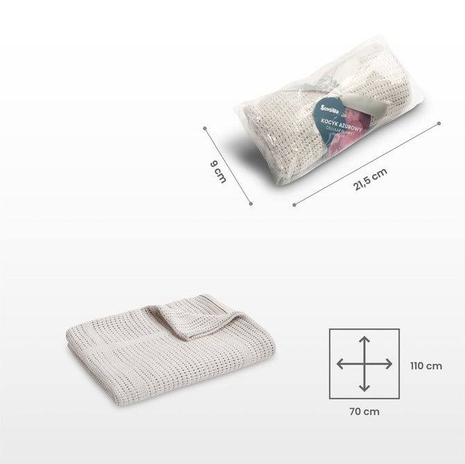 Blanket 100% Cotton Moli Light Gray Sensillo
