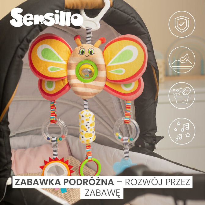 Играчка За Количка със сензорни елементи Пеперуда Sensillo