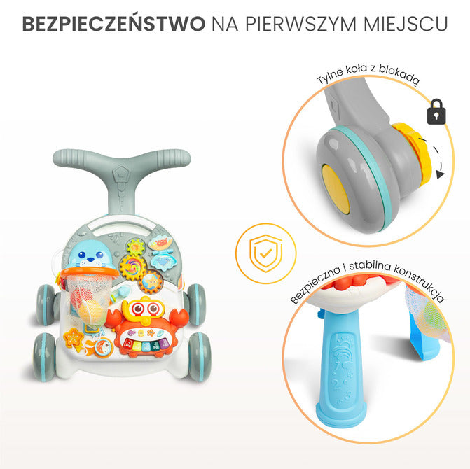 2in1 Baby Walker Spark Grey Caretero Toyz