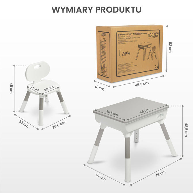 Children's Table Lara Grey Caretero Toyz
