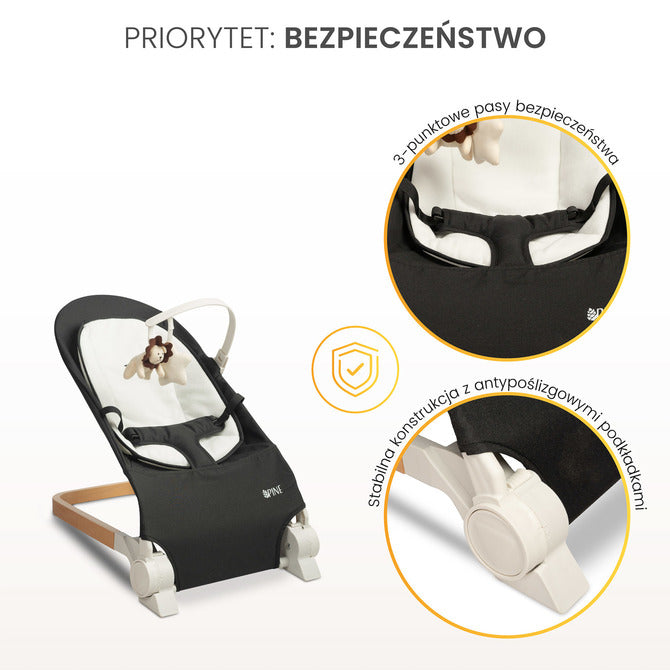 Шезлонг Bouncer Pine Black Caretero