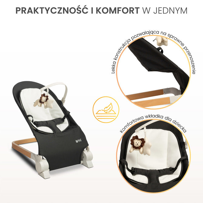 Шезлонг Bouncer Pine Grey Caretero