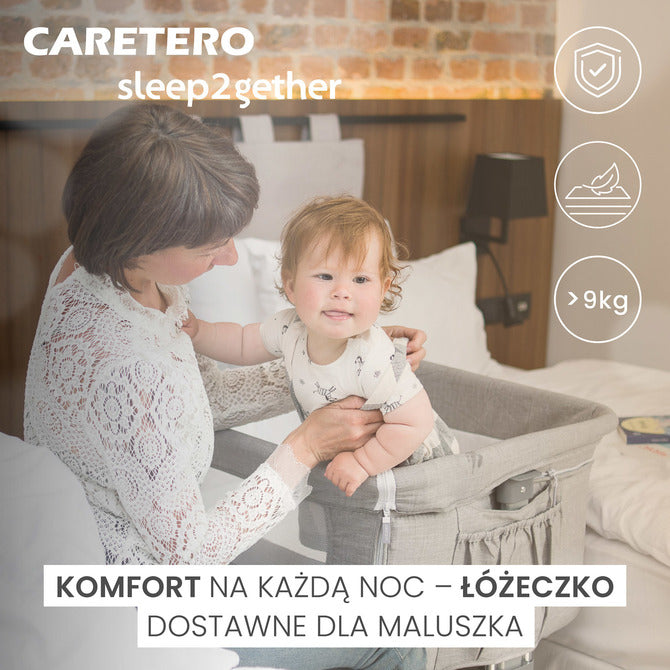 Lângă Mine Sleep2Gether Grey Caretero Cot
