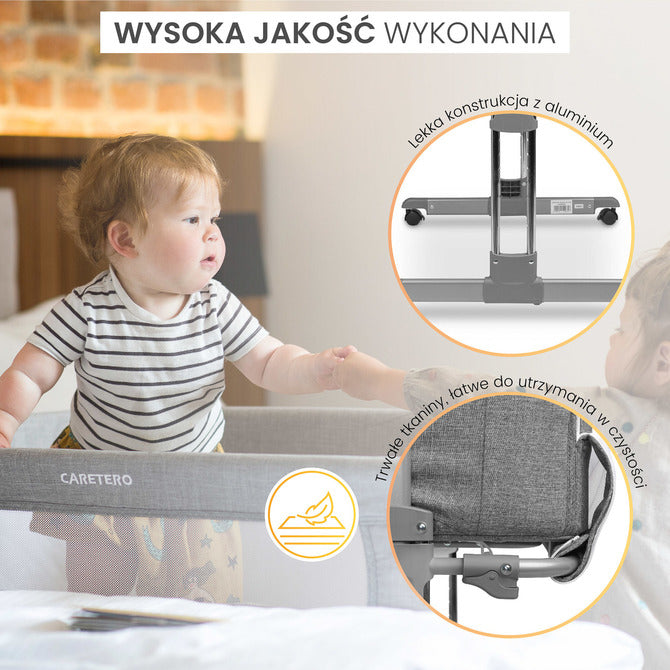 Lângă Mine Sleep2Gether Grey Caretero Cot