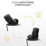 Scaun auto Fortis i-Size IsoFix 0-36kg Emerald Caretero