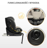 Scaun auto Fortis i-Size IsoFix 0-36kg Emerald Caretero