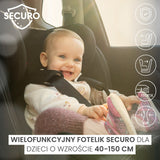 Scaun auto Securo i-Size IsoFix 0-36kg Dirty Pink Caretero