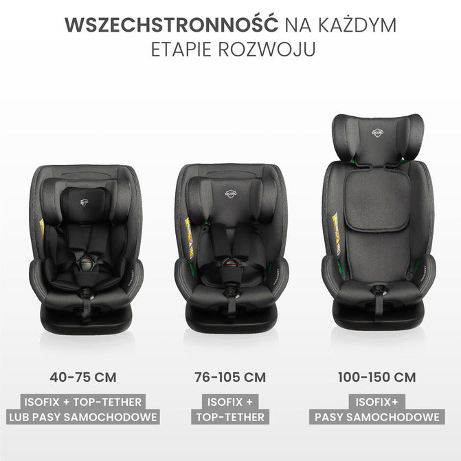 Scaun auto Securo i-Size IsoFix 0-36kg Dirty Pink Caretero