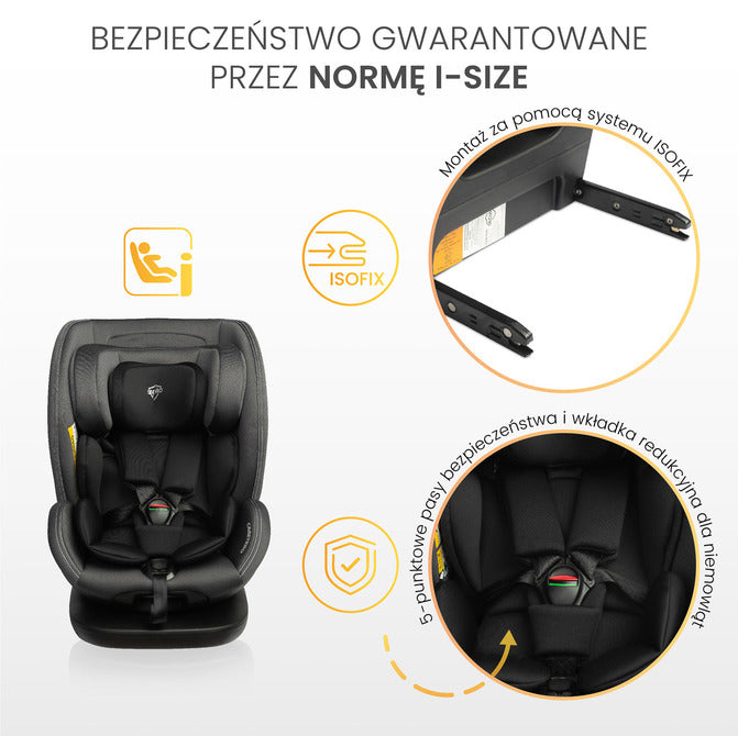 Scaun auto Securo i-Size IsoFix 0-36kg Dirty Pink Caretero