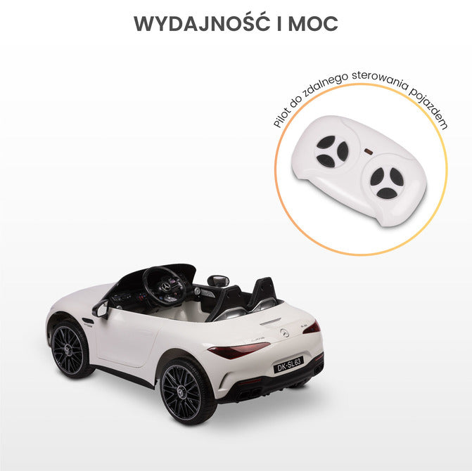 Children's Electric Car Mercedes Sl63 White Caretero Toyz