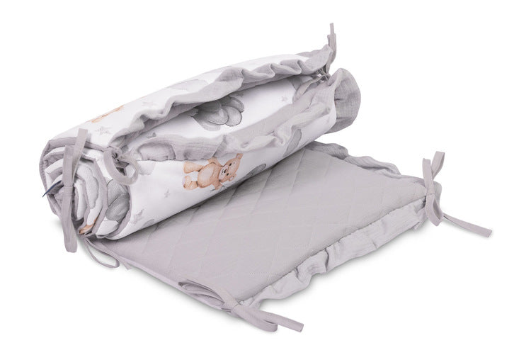 Bed Bumper Teddy Bear Gray Sensillo