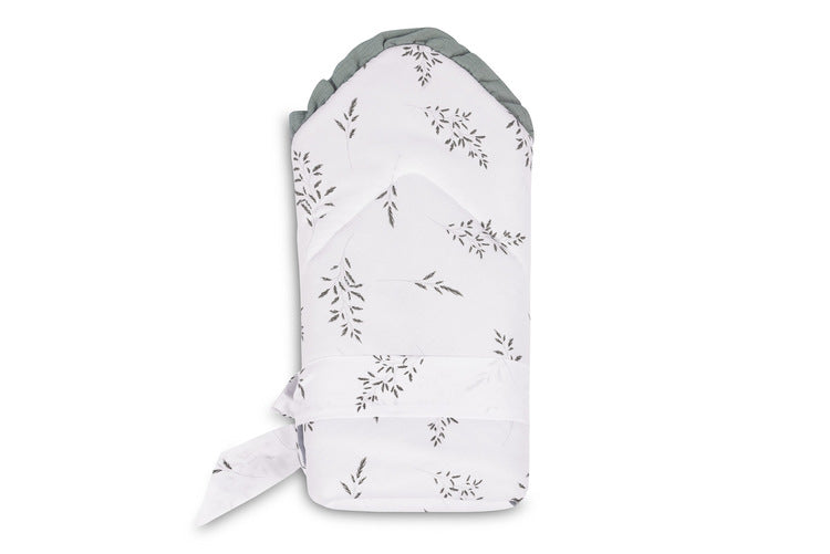 Diaper for writing Muslin green twigs 75X75 Sensillo