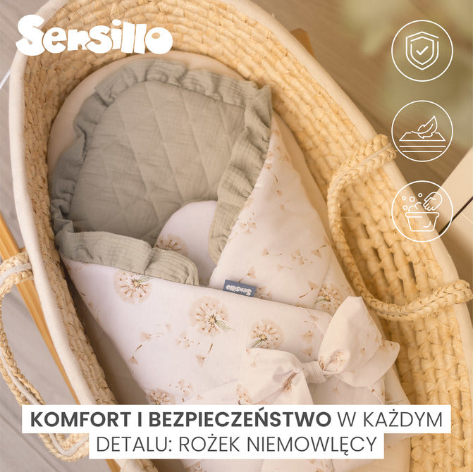 Muslin Diaper for Discharge Gray Bear 75X75 Sensillo