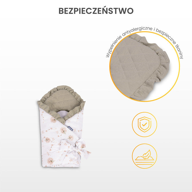 Muslin Diaper for Discharge Gray Bear 75X75 Sensillo