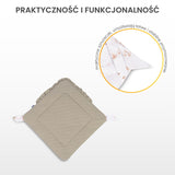 Muslin Diaper for Discharge Gray Bear 75X75 Sensillo