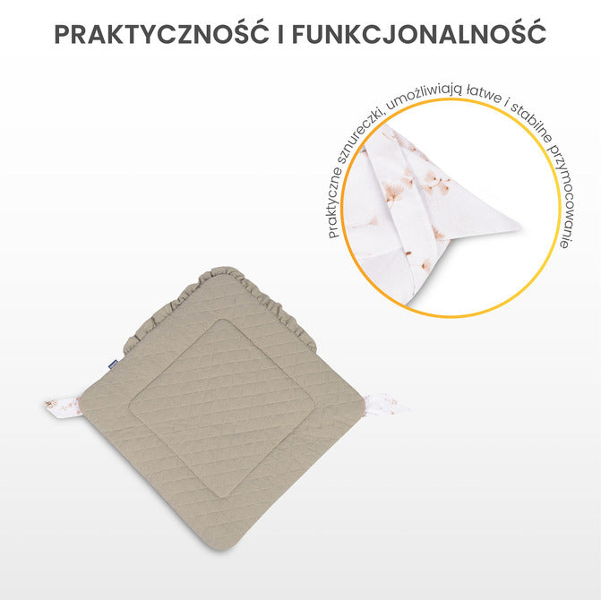 Muslin Diaper for Discharge Gray Bear 75X75 Sensillo