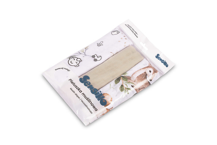 Scutece de muselină 3 bucăți 60x80 Eg-0004 Sensillo
