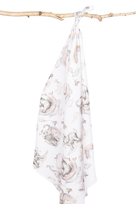 Муслинова Пелена За Повиване Слончета 120X120 Eg-0152 Sensillo