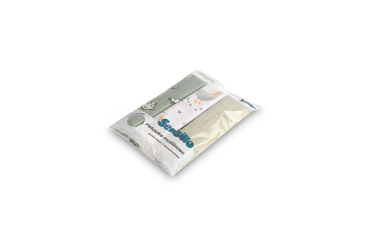 Scutece de muselină 3 bucăți 60x80 Eg-0003 Sensillo