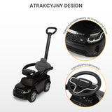 Количка за яздене с родителски контрол Land Rover Черен Caretero Toyz