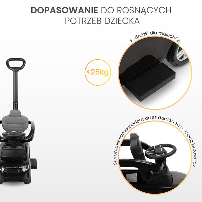 Количка за яздене с родителски контрол Land Rover Бял Caretero Toyz