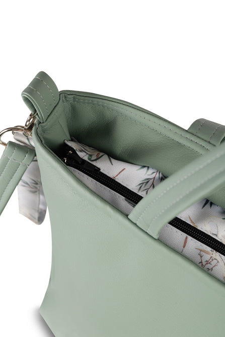 Olive Cranes Faux Leather Bag Sensillo