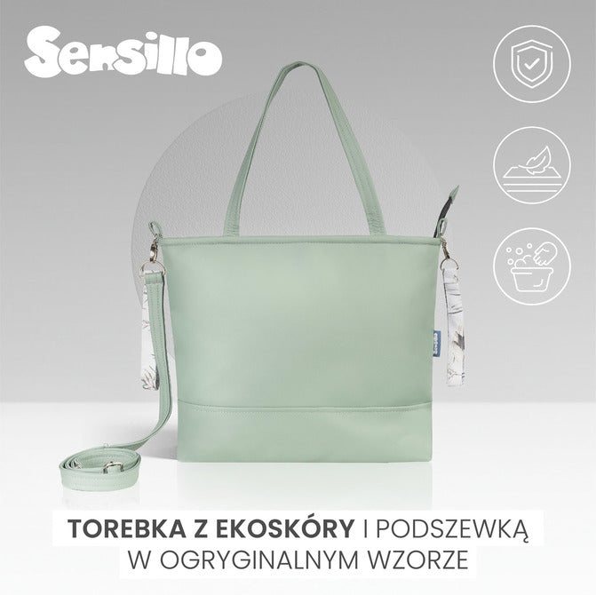 Geantă din piele ecologică Olive Cranes Sensillo