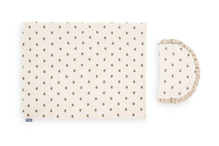 Muslin Stroller Set Bears Beige Sensillo