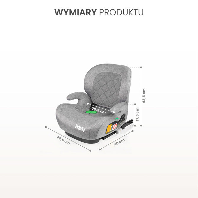 Столче за кола Irbis I-Size 125-150 см Черен