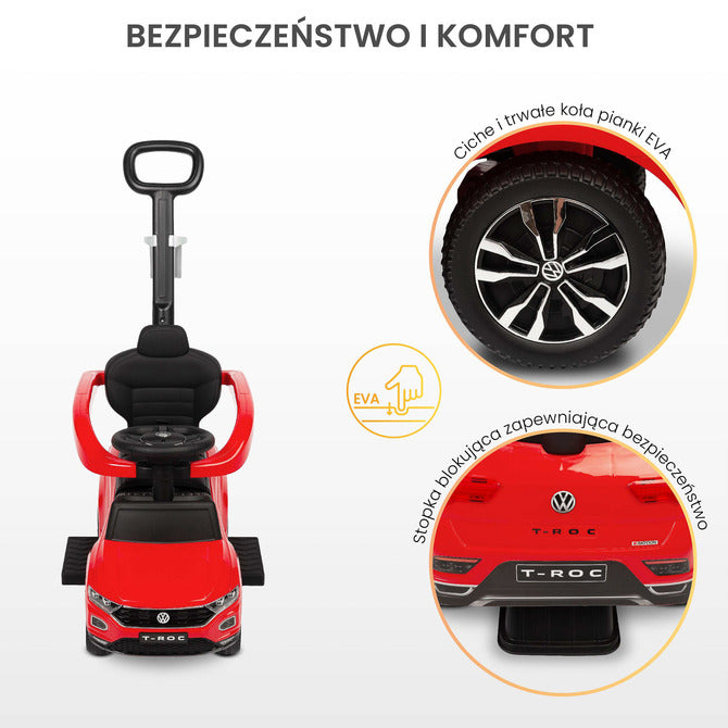 Количка За Яздене Vw T-Roc Червен Caretero Toyz