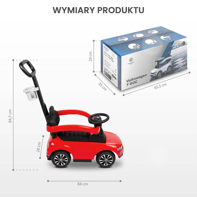 Количка За Яздене Vw T-Roc Бяла Caretero Toyz
