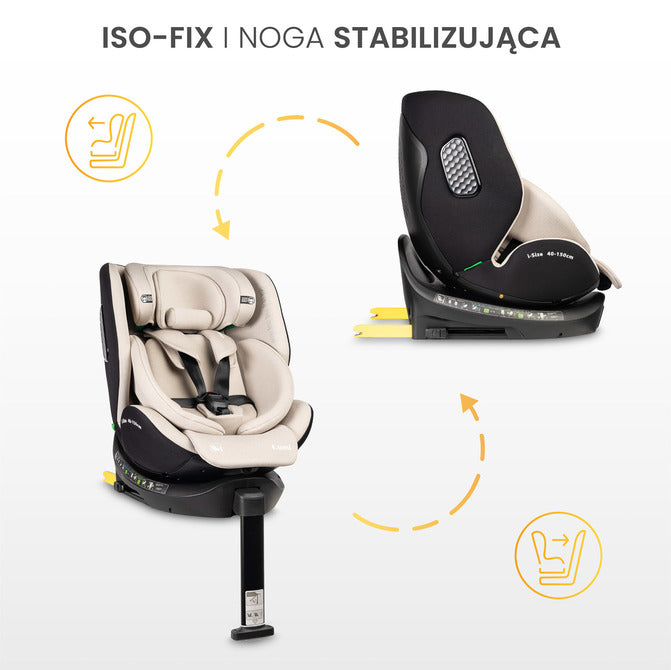 Lumi I-Size Детско Столче За Кола Тъмносиво (40-150) Caretero