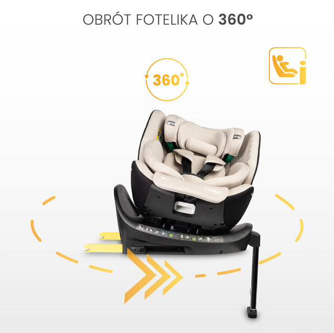 Lumi I-Size Детско Столче За Кола Светлосиво (40-150) Caretero