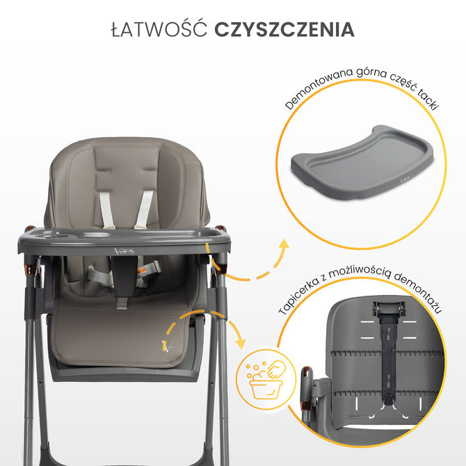 Highchair Vars Grey Caretero