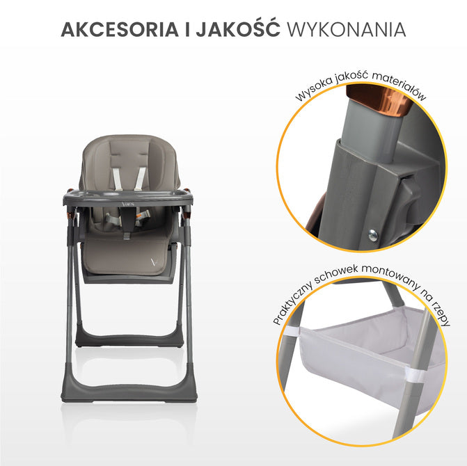 Highchair Vars Grey Caretero