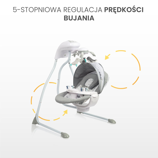 Електрическа Люлка Raffi Light Grey Caretero