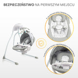 Електрическа Люлка Raffi Light Grey Caretero