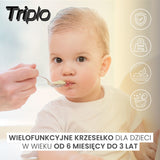 Столче За Хранене Triplo 3в1 Grey Caretero