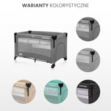 Folding playpen with drop side Esti Grey Caretero